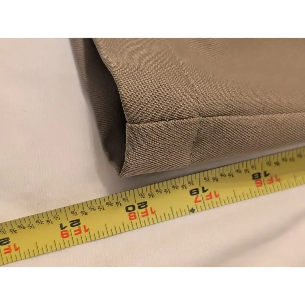 Haggar Shorts Mens 34 Tan Pleated Classic Preppy Casual Walk Chino Flex Waist